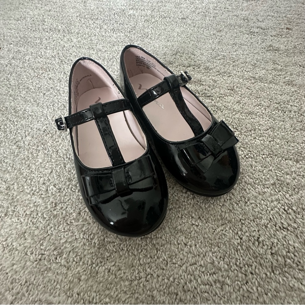 Nina Black Patent Dress Shoes for Kids